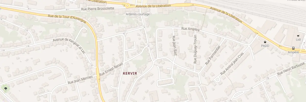 Plan du 2B Rue Ampere à Quimper