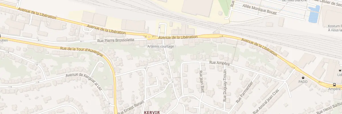 Plan du 5 Che de Kervir à Quimper