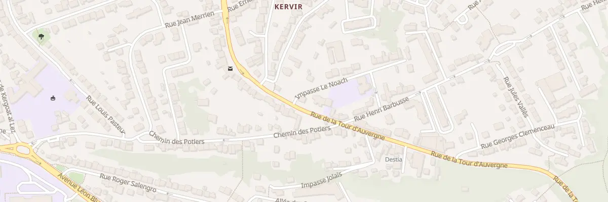 Plan du 57B Rue de la Tour d’Auvergne à Quimper