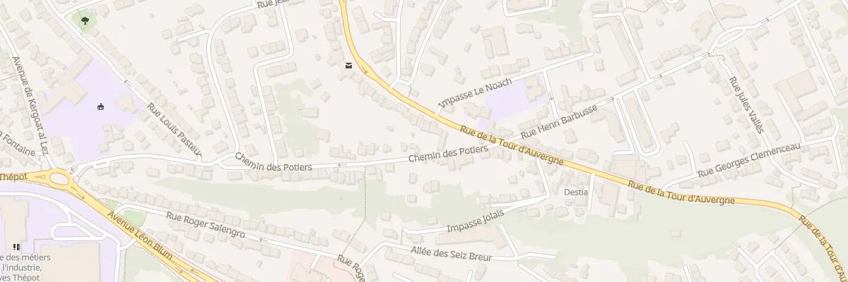 Plan du 50T Rue de la Tour d’Auvergne à Quimper