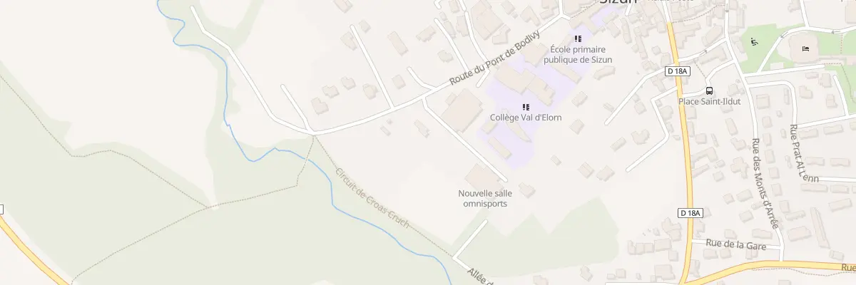 Plan du 212 Rte du Pont de Bodivy à Sizun