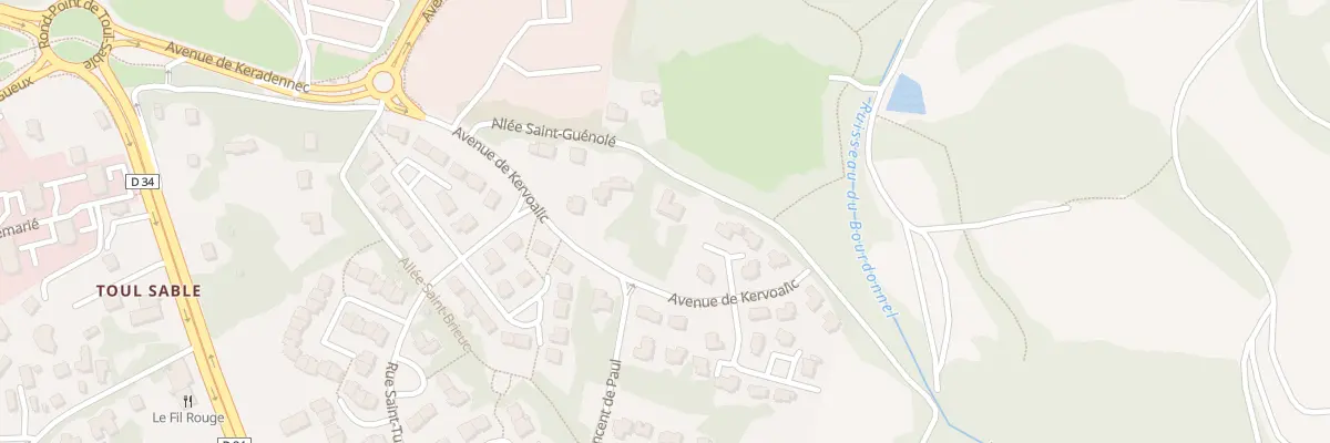 Plan du 3 All Saint Guenole à Quimper