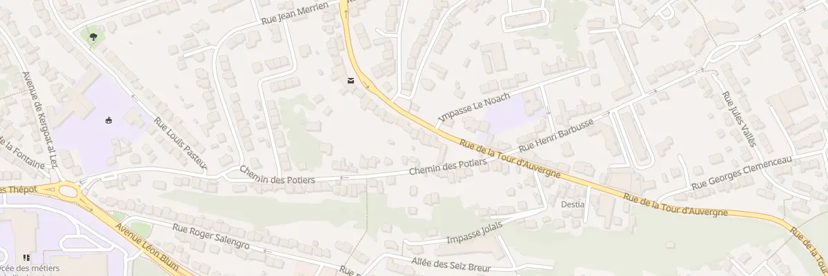 Plan du 50 Rue de la Tour d’Auvergne à Quimper