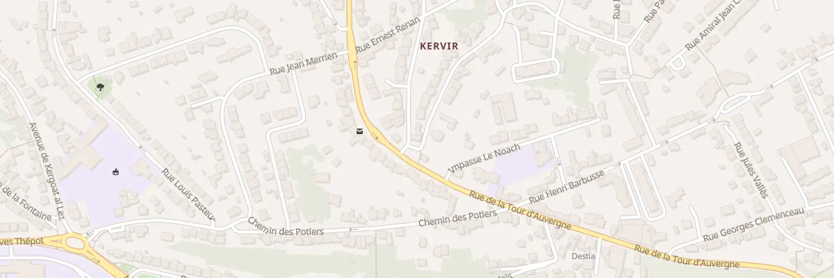 Plan du 55 Rue de la Tour d’Auvergne à Quimper