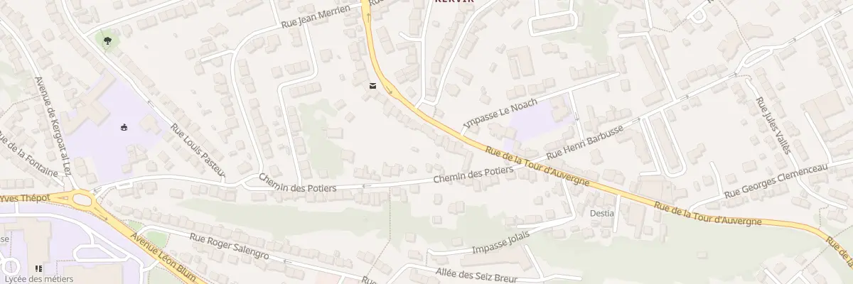 Plan du 48B Rue de la Tour d’Auvergne à Quimper