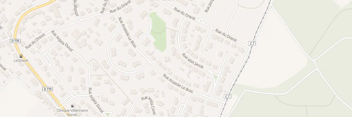 Plan du 12 Rue Max Jacob à Pont-de-Buis-lès-Quimerch