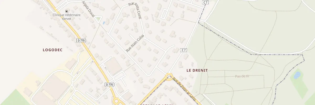 Plan du 3 Rue Anita Conti à Pont-de-Buis-lès-Quimerch