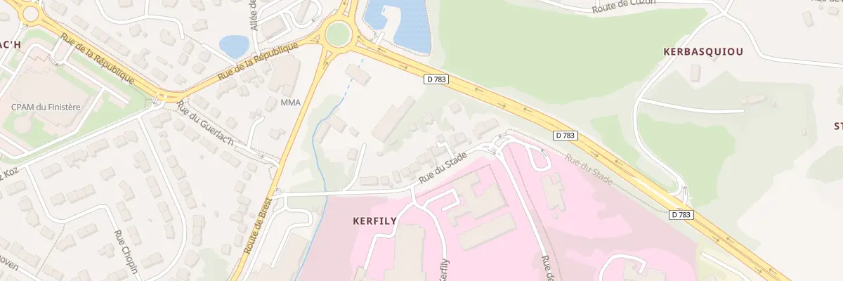Plan du 15 Rue du Stade à Quimper