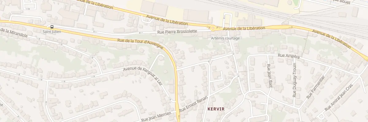 Plan du 37 Rue de la Tour d’Auvergne à Quimper