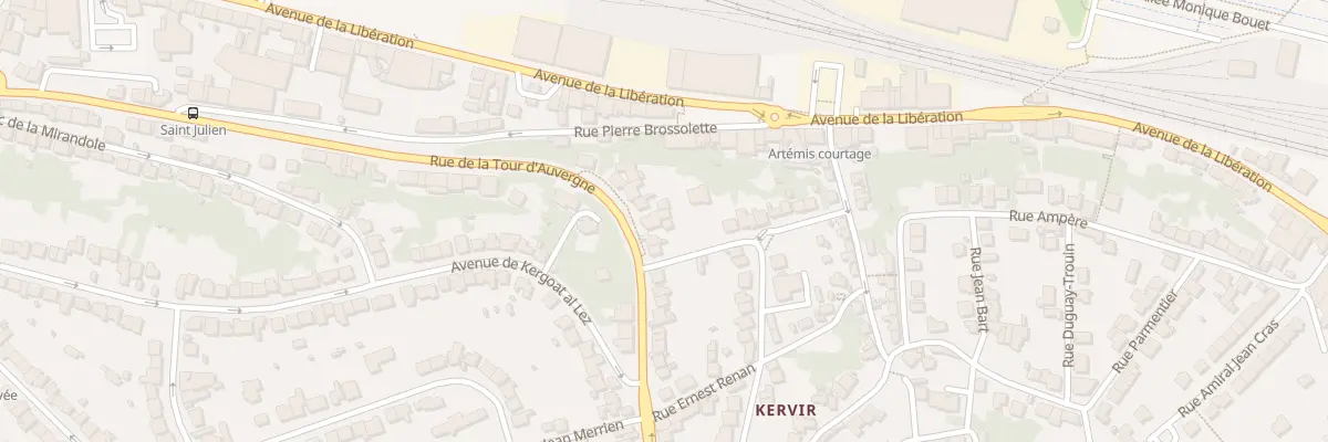 Plan du 35 Rue de la Tour d’Auvergne à Quimper