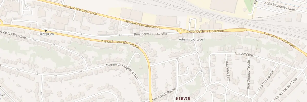 Plan du 33B Rue de la Tour d’Auvergne à Quimper