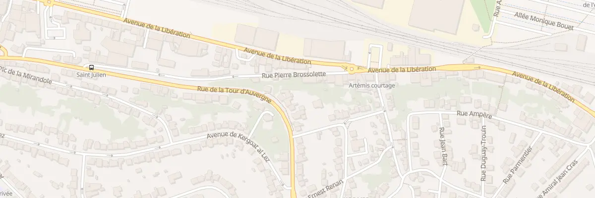 Plan du 33 Rue de la Tour d’Auvergne à Quimper