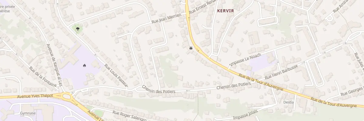 Plan du 38T Rue de la Tour d’Auvergne à Quimper