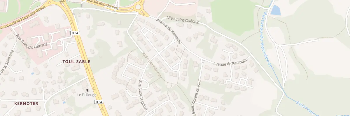 Plan du 6 Rue Saint Renan à Quimper