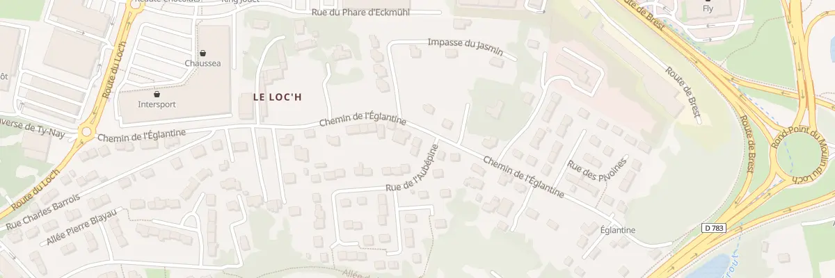 Plan du 1 Rue de l’Aubepine à Quimper