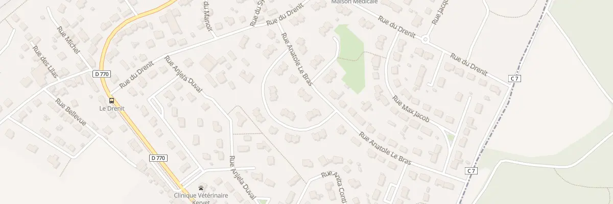 Plan du 6 Rue Anatole Le Bras à Pont-de-Buis-lès-Quimerch