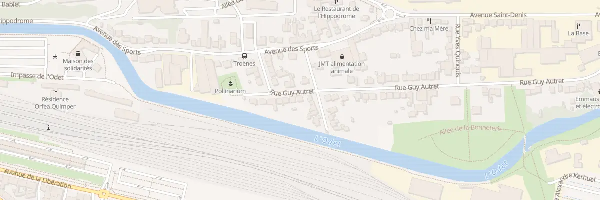 Plan du 22 Rue Guy Autret à Quimper