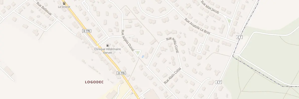 Plan du 28 Rue Anita Conti à Pont-de-Buis-lès-Quimerch