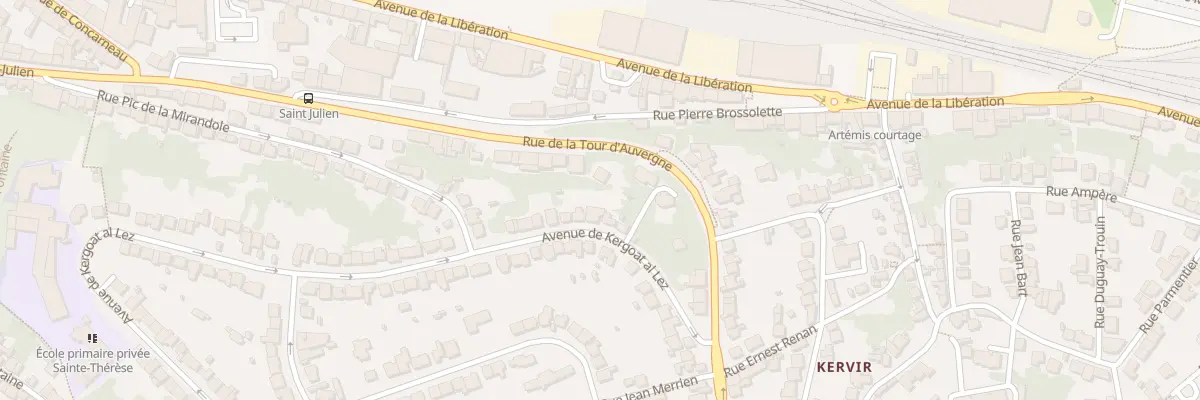 Plan du 15 Av de Kergoat Al Lez à Quimper