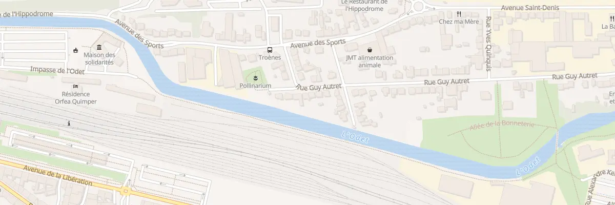 Plan du 16 Rue Guy Autret à Quimper