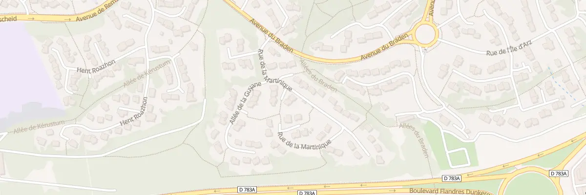 Plan du 27 Rue de la Martinique à Quimper