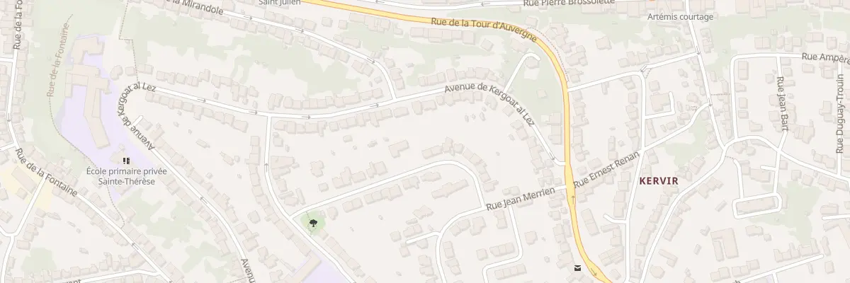 Plan du 19 Rue Chateaubriand à Quimper