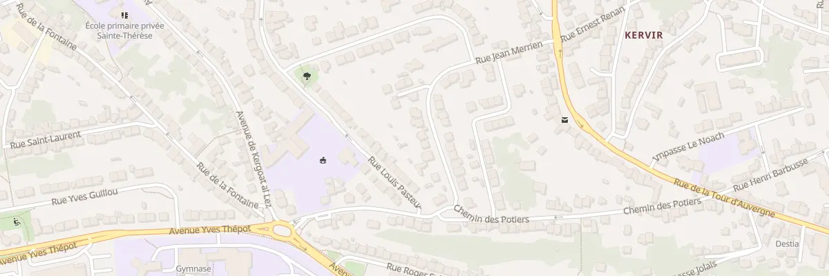 Plan du 36 Rue Chateaubriand à Quimper