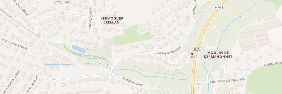 Plan du 12 Rue Pierre Paterour à Quimper