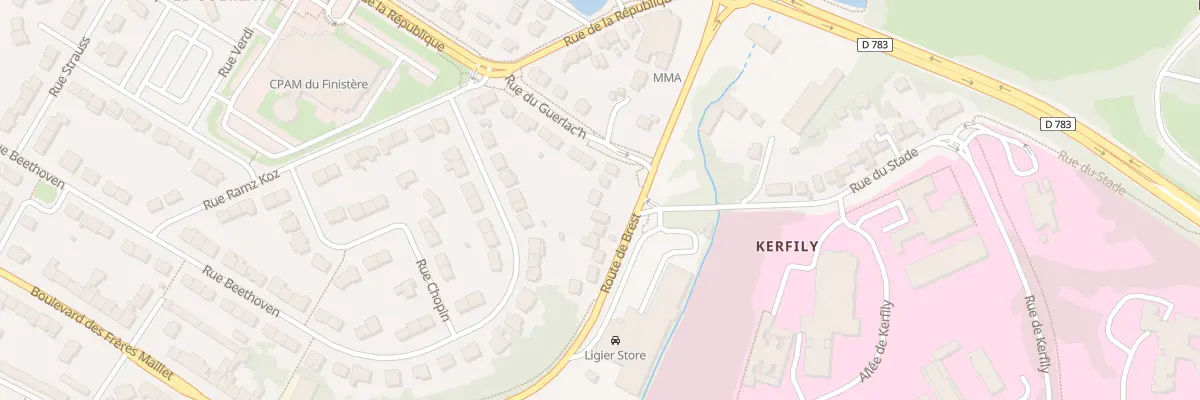 Plan du 71 Rte de Brest à Quimper