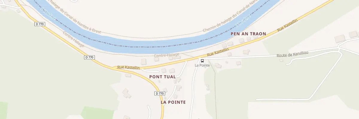 Plan du 1882 Rue Kastellin à Saint-Coulitz