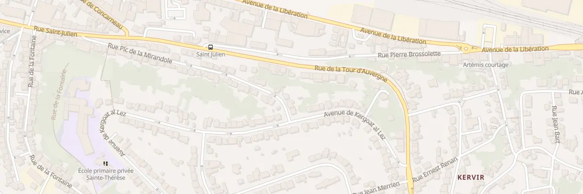Plan du 5 Rue Pic de la Mirandole à Quimper