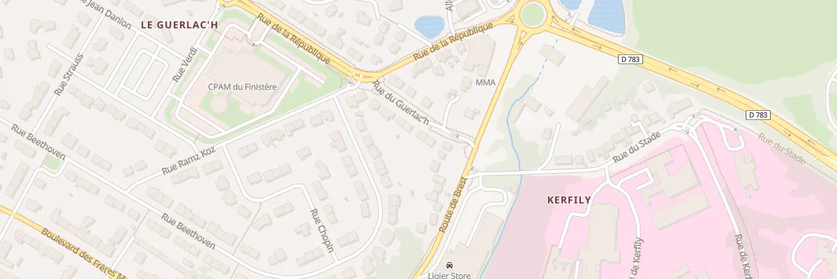 Plan du 4 Rue du Guerlach à Quimper