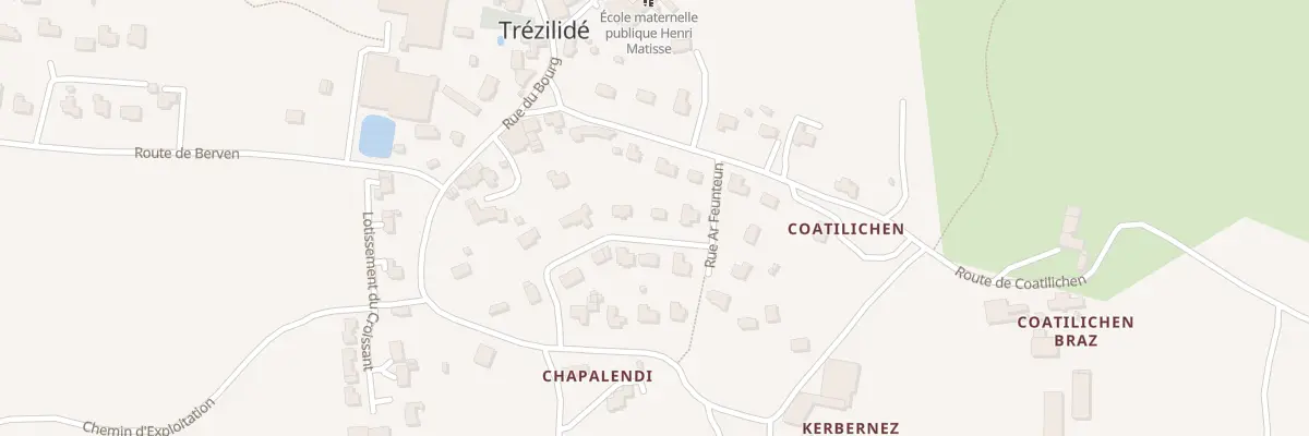 Plan du 12 Lot Ar Feunteun à Trézilidé