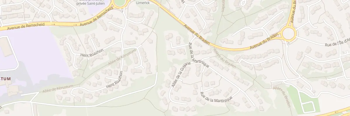 Plan du 13 Rue de la Martinique à Quimper