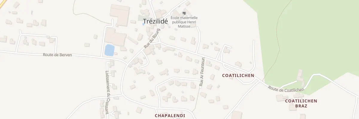 Plan du 1 Lot Ar Feunteun à Trézilidé