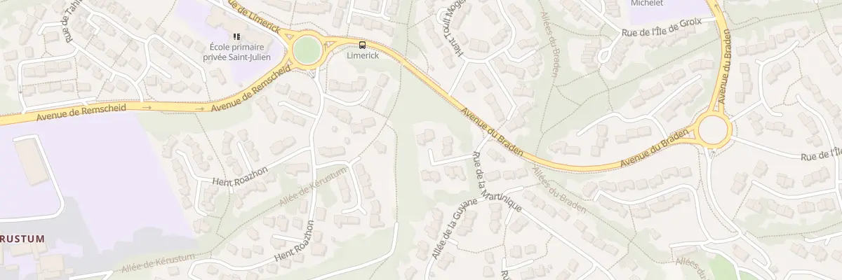 Plan du 9 Rue de la Martinique à Quimper