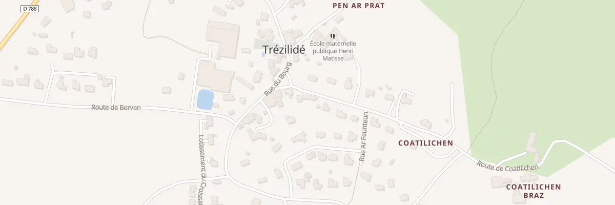 Plan du 8 Le Bourg à Trézilidé