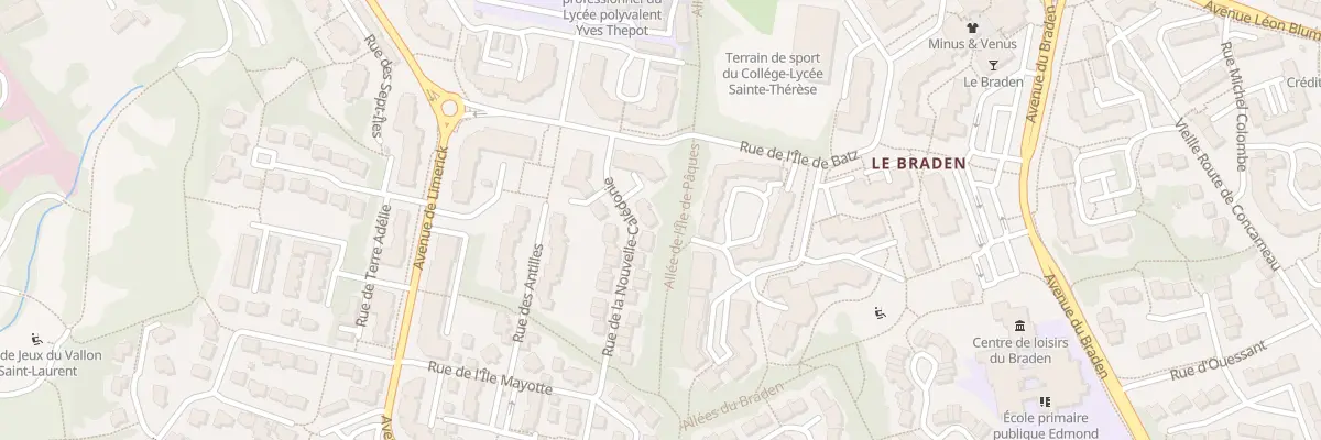 Plan du 21 Rue de la Nouvelle Caledonie à Quimper