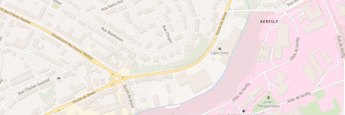 Plan du 63 Rue Beethoven à Quimper