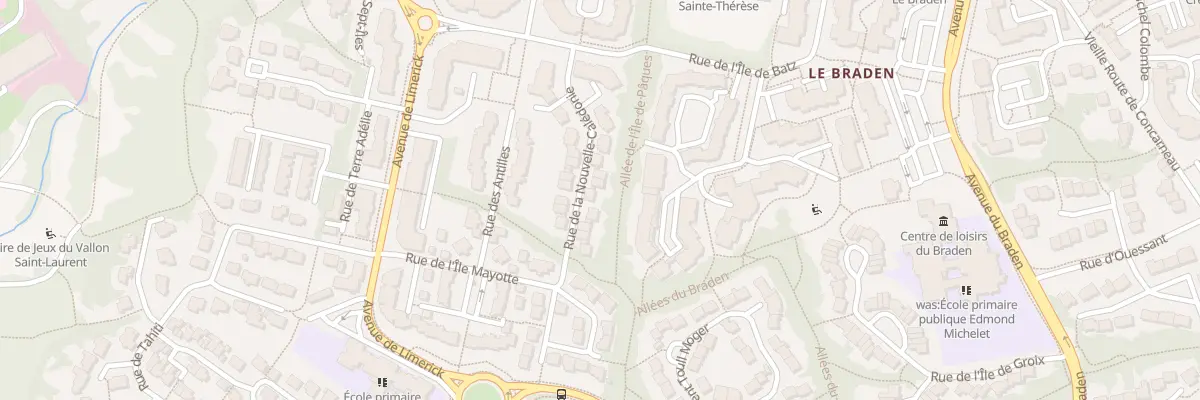 Plan du 9 Rue de la Nouvelle Caledonie à Quimper