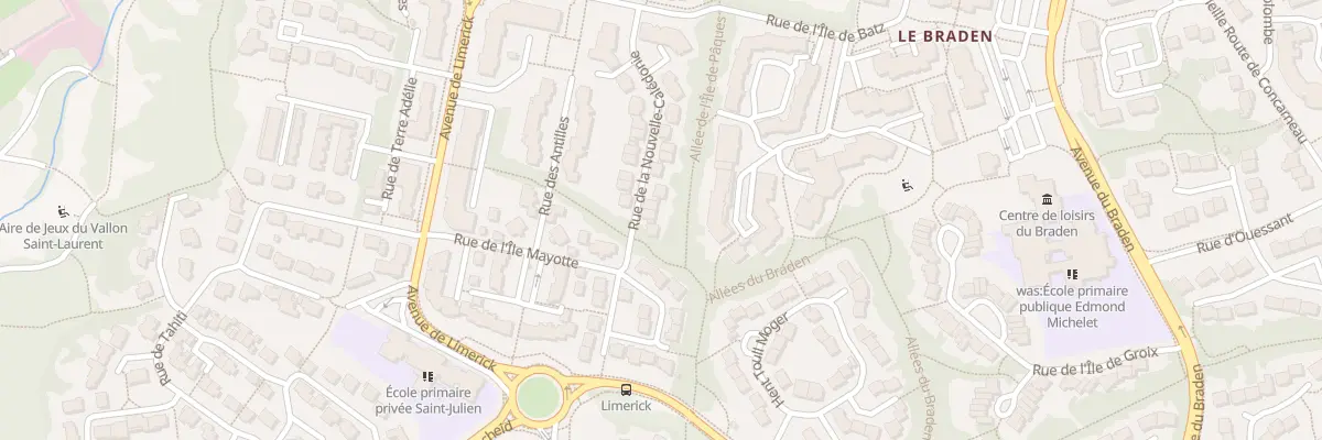 Plan du 3 Rue de la Nouvelle Caledonie à Quimper
