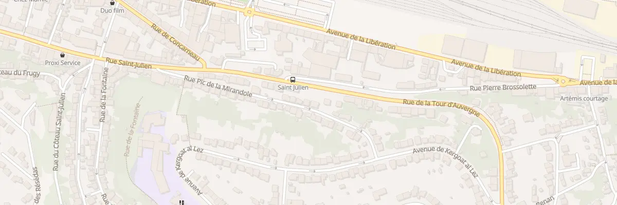 Plan du 23 Rue Pic de la Mirandole à Quimper
