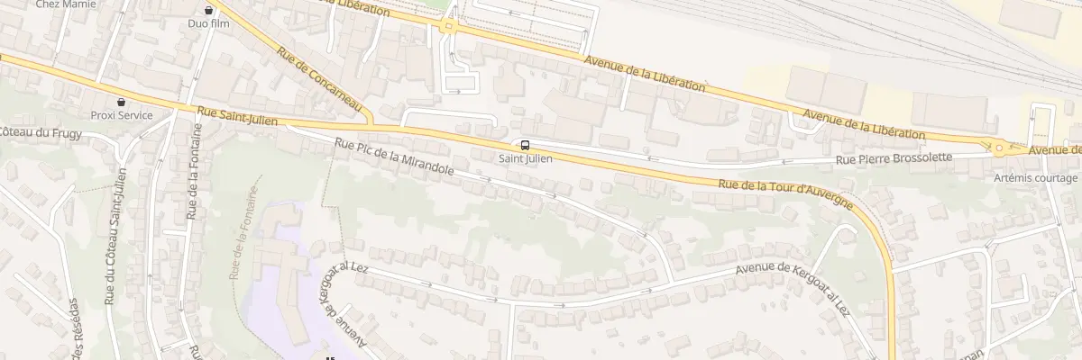 Plan du 25 Rue Pic de la Mirandole à Quimper