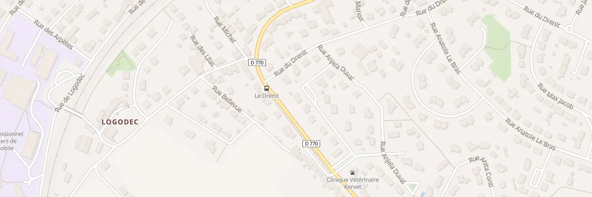 Plan du 2 Rue Per Jakez Helias à Pont-de-Buis-lès-Quimerch