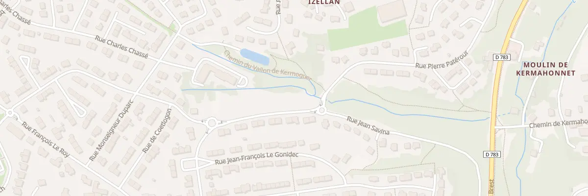 Plan du 14 Rue Jean Savina à Quimper