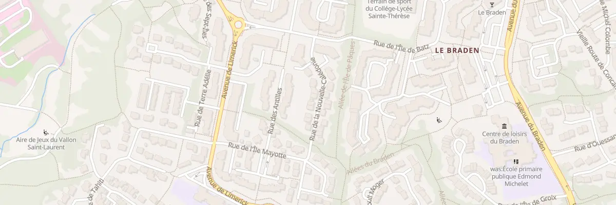 Plan du 10 Rue de la Nouvelle Caledonie à Quimper
