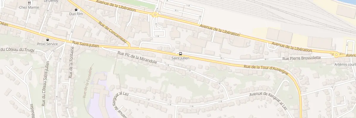 Plan du 8B Rue de la Tour d’Auvergne à Quimper