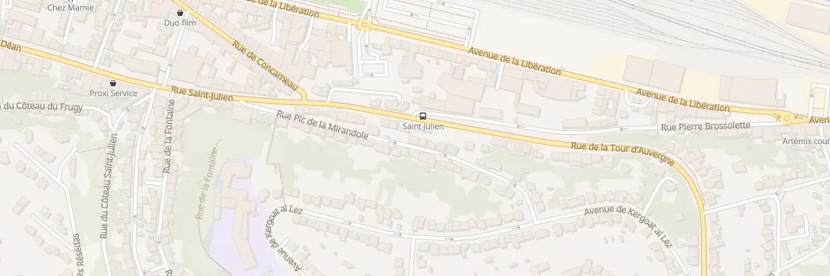 Plan du 29 Rue Pic de la Mirandole à Quimper