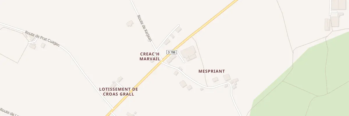 Plan du 5031 Mespriant Prat Mean à Trézilidé