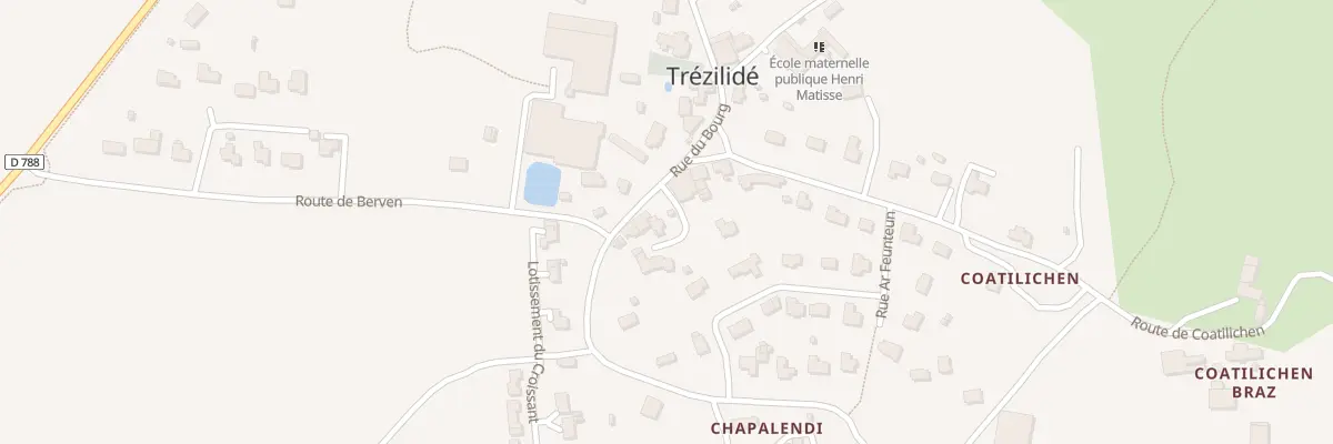 Plan du 16 Le Bourg à Trézilidé